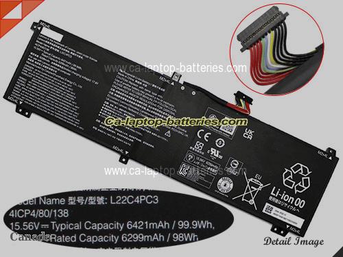 Genuine LENOVO Legion Slim 7 16IRH8 82Y3003APB Battery For laptop 6421mAh, 99.9Wh , 15.56V, Black , Li-Polymer