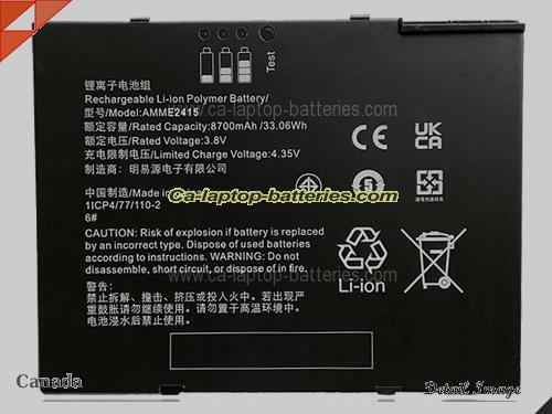 Genuine ZEBRA 10 Inch Tablet ET50NT Battery For laptop 8700mAh, 33.06Wh , 3.8V, Black , Li-Polymer