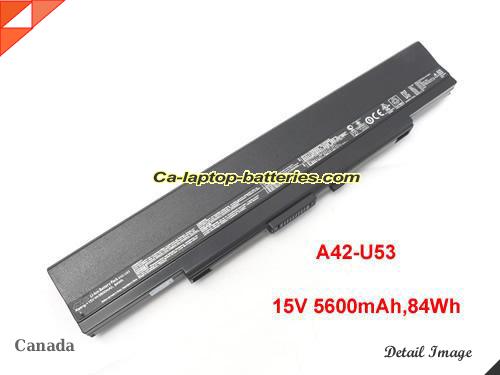ASUS A42-U53 Battery 5600mAh, 84Wh  15V Black Li-ion