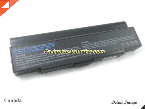 SONY VAIO VGN-AR130G Replacement Battery 6600mAh 11.1V Black Li-ion