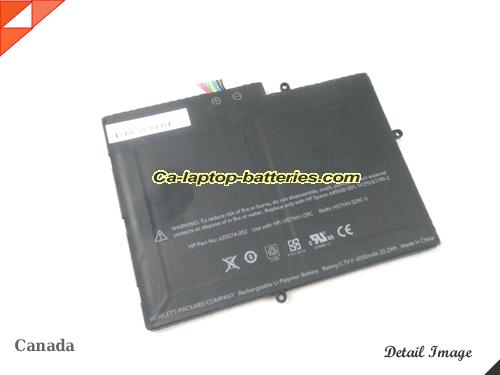 HP 635574-002 Battery 6000mAh, 22.2Wh  3.7V Black Li-Polymer