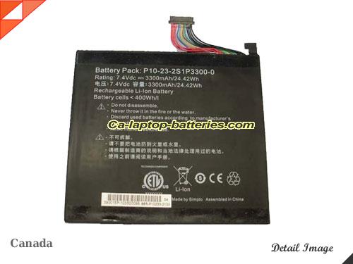 SIMPLO P10-23-2S1P3300-0 Battery 3300mAh 7.4V Black Li-ion