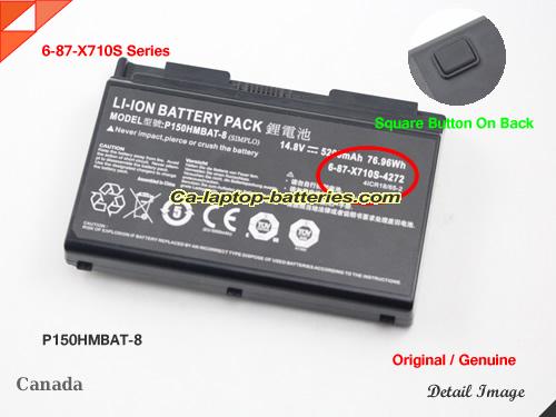 Genuine SAGER NP8170 Battery For laptop 5200mAh, 76.96Wh , 14.8V, Black , Li-ion