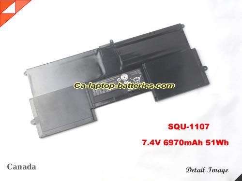 SIMPLO SQU-1107 Battery 6970mAh, 51Wh  7.4V Black Li-Polymer