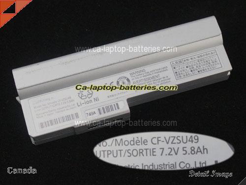 Genuine PANASONIC CF-R7BC5AJS Battery For laptop 5800mAh, 5.8Ah, 7.2V, Sliver , Li-ion