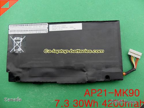 Genuine ASUS EeePC MK90 Battery For laptop 4200mAh, 30Wh , 7.3V, Black , Li-ion