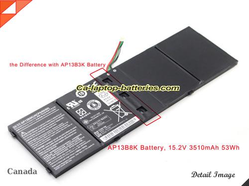 ACER AP13B8K Battery 3460mAh, 53Wh  15V Black Li-Polymer