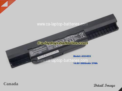 Genuine ASUS K53XI241SC Battery For laptop 2600mAh, 37Wh , 14.8V, Black , Li-ion