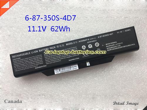 CLEVO N350BAT-6 Battery 5590mAh, 62Wh  11.1V Black Li-ion