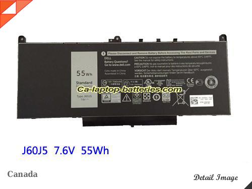 DELL J60J5 Battery 7237mAh, 55Wh  7.6V Black Li-ion