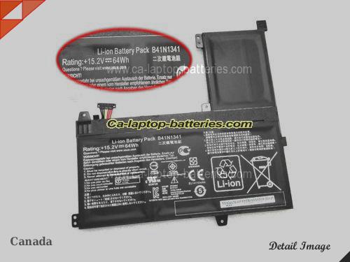 Genuine ASUS Q502L Battery For laptop 64Wh, 15.2V, Black , Li-ion