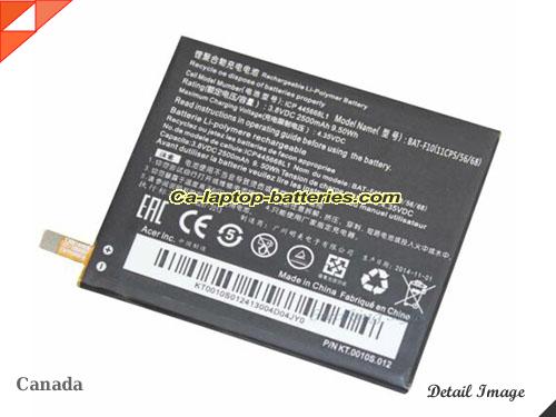Replacement ACER KT.0010S.012 Laptop Computer Battery ICP445668L1 Li-ion 2500mAh, 9.5Wh Black In Canada 