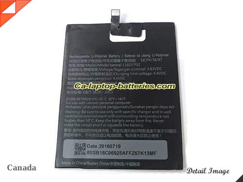 Replacement LENOVO 1ICP47897 Laptop Computer Battery L16D1P32 Li-ion 4050mAh, 15.5Wh Black In Canada 