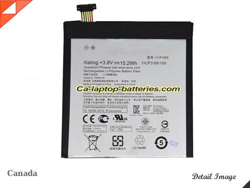 Replacement ASUS C11P1505 Laptop Computer Battery  Li-ion 15.2Wh Sliver In Canada 