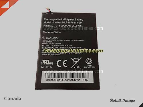 New MCNAIR MLP3576113-2P Laptop Computer Battery P3576113-2P Li-ion 8000mAh, 29.6Wh  In Canada 