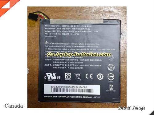 Genuine ACER 30107108 Laptop Computer Battery  Li-ion 4600mAh, 17.02Wh Black In Canada 