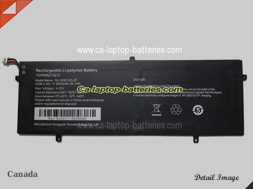 Genuine JUMPER NV-3282122-2P Laptop Computer Battery 1ICP4/84/122-2 Li-ion 9500mAh, 36.1Wh  In Canada 