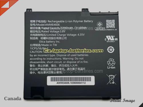 Genuine ZEBRA AMME4606 Laptop Computer Battery AMME2360 Li-ion 5700mAh, 21.66Wh  In Canada 