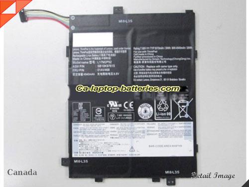 Genuine LENOVO SB10K97615 Laptop Computer Battery 01AV468 Li-ion 4940mAh, 38Wh Black In Canada 