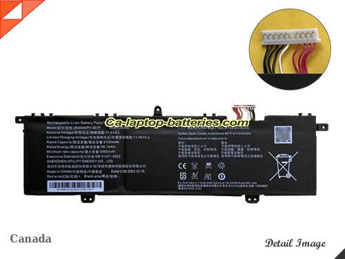 Genuine UTILITY U638560PV-3S1P Laptop Computer Battery 3ICP7/85/60 Li-ion 5100mAh, 58.14Wh  In Canada 