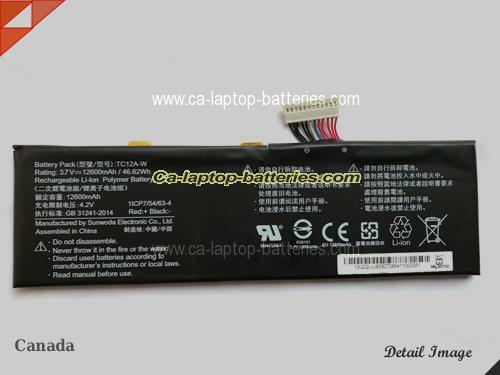 New OTHER TC12AW Laptop Computer Battery TC12A-W Li-ion 12600mAh, 46.62Wh  In Canada 