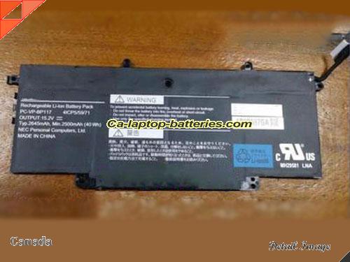 Genuine NEC PCVPBP117 Laptop Computer Battery PC-VP-BP117 Li-ion 2500mAh Black In Canada 