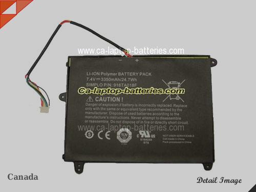 Genuine SIMPLO SQU-1009 Laptop Computer Battery 916TAO18F Li-ion 3350mAh Black In Canada 