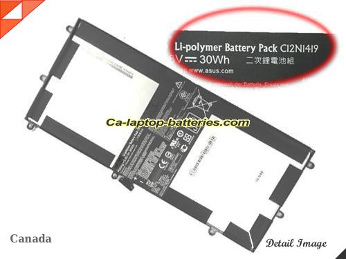 Genuine ASUS C12N1419 Laptop Computer Battery C12PMCH Li-ion 7660mAh, 30Wh Black In Canada 