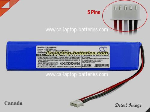 Replacement JBL GSP0931134 Laptop Computer Battery  Li-ion 5000mAh, 37Wh Blue In Canada 