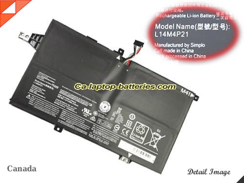 Genuine LENOVO L14S4P21 Laptop Computer Battery L14M4P21 Li-ion 8100mAh, 60Wh Black In Canada 