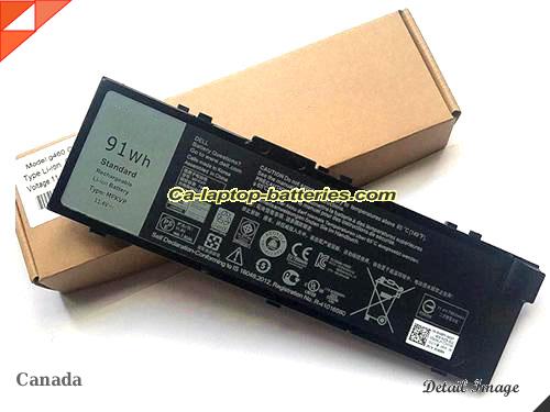 Genuine DELL M28DH Laptop Computer Battery GR5D3 Li-ion 7950mAh, 91Wh Black In Canada 
