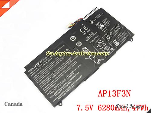 Genuine ACER AP13F3N Laptop Computer Battery 21CP4/63/114-2 Li-ion 6280mAh, 47Wh Balck In Canada 