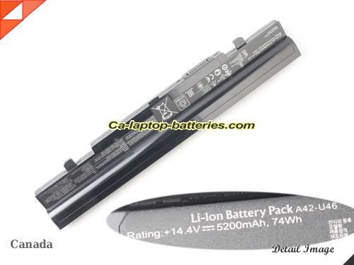 Genuine ASUS 4INR18/65-2 Laptop Computer Battery 4INR18/65 Li-ion 5200mAh, 74Wh Black In Canada 