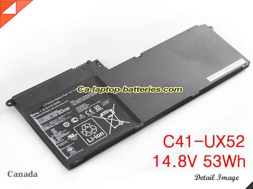 Genuine ASUS C41UX52 Laptop Computer Battery C41-UX52 Li-ion 53Wh Black In Canada 