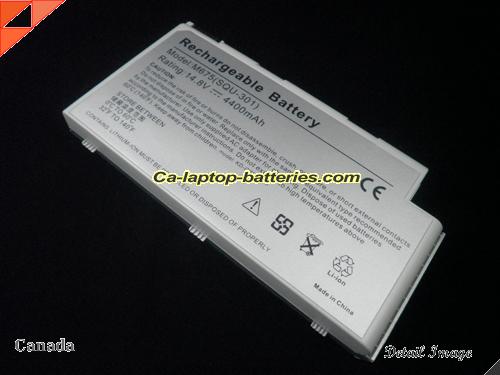Replacement GATEWAY 6500839 Laptop Computer Battery 6500853 Li-ion 4400mAh Sliver In Canada 
