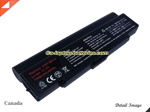 Replacement SONY VGP-BPS9A/S Laptop Computer Battery VGP-BPS9/S Li-ion 6600mAh Black In Canada 