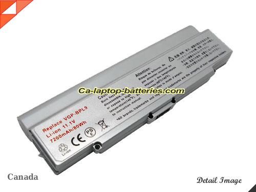 Replacement SONY VGP-BPS9/S Laptop Computer Battery VGP-BPS9 Li-ion 6600mAh Silver In Canada 
