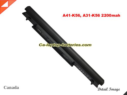 Replacement ASUS 0B11000180200 Laptop Computer Battery A41K56 Li-ion 2200mAh Black In Canada 