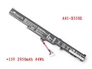 Original ASUS A41-X550E battery 15V 2950mAh, 44Wh  Black