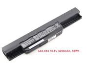 Original ASUS A42-K53 battery 10.8V 5200mAh Black
