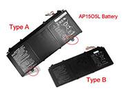 Original ACER AP15O3K battery 11.55V 4670mAh, 53.9Wh  Black