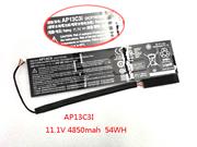 Replacement ACER AP12A31 battery 11.1V 4850mAh, 54Wh  Balck