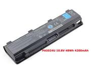 Original TOSHIBA PABAS259 battery 10.8V 4200mAh, 48Wh  Black