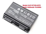 Original CLEVO P150HMBAT-8 battery 14.8V 5200mAh, 76.96Wh  Black