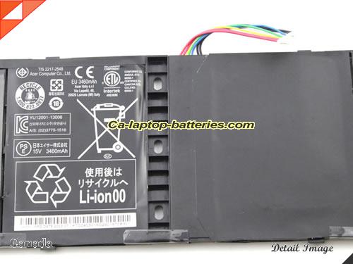  image 3 of Genuine ACER Aspire P3-131-21292G06as Battery For laptop 3460mAh, 53Wh , 15V, Black , Li-Polymer