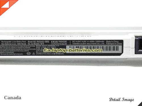  image 5 of PABAS287 Battery, Canada Li-ion Rechargeable 2800mAh, 45Wh  TOSHIBA PABAS287 Batteries