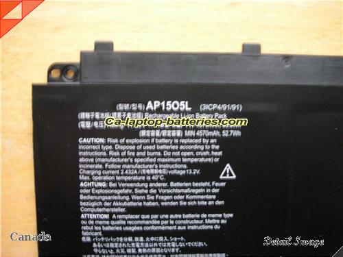  image 2 of AP1503K Battery, Canada Li-ion Rechargeable 4670mAh, 53.9Wh  ACER AP1503K Batteries