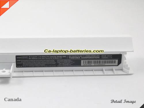  image 2 of Genuine TOSHIBA Satellite Pro R50-C-008 Battery For laptop 2800mAh, 45Wh , 14.8V, White , Li-ion