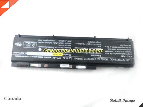  image 5 of Genuine CLEVO PortaNote D700T Battery For laptop 6600mAh, 14.8V, Black , Li-ion