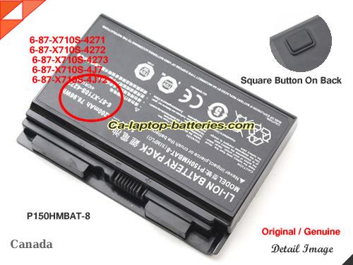  image 1 of Genuine EUROCOM Neptune 2 P170EM Battery For laptop 5200mAh, 76.96Wh , 14.8V, Black , Li-ion